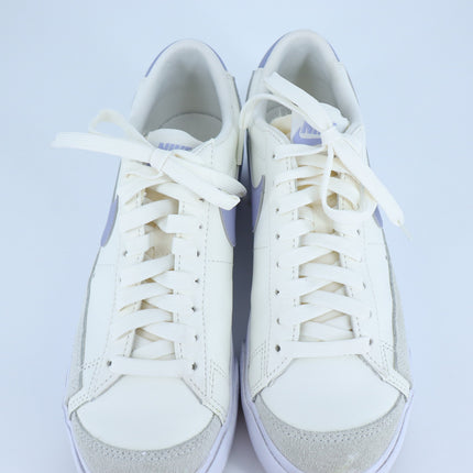 Nike Blazer Low Platform Sneakers White Lilac Suede Leather Lace Up Women's 7