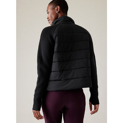 ATHLETA Incline Hybrid Jacket NWT Black Lightweight Puffer Women's MT
