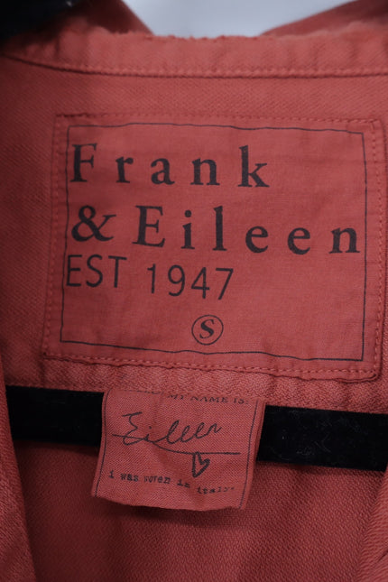 FRANK & EILEEN Eileen Shirt Rust Orange Relaxed Button Up Long Sleeve Women's S