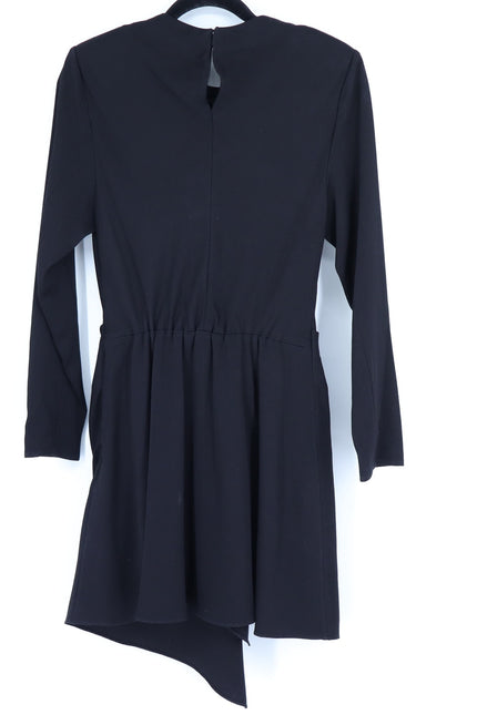 A.L.C Kay Mini Dress Black NWT Asymmetrical Skirt Long Sleeve Women's 4