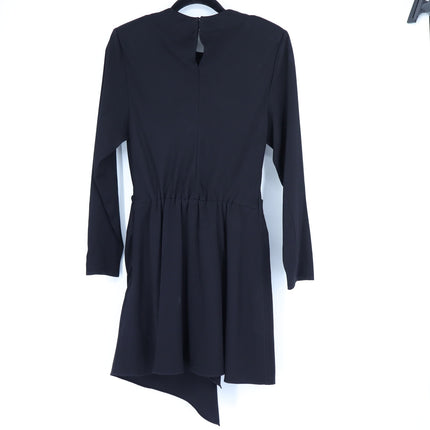 A.L.C Kay Mini Dress Black NWT Asymmetrical Skirt Long Sleeve Women's 4