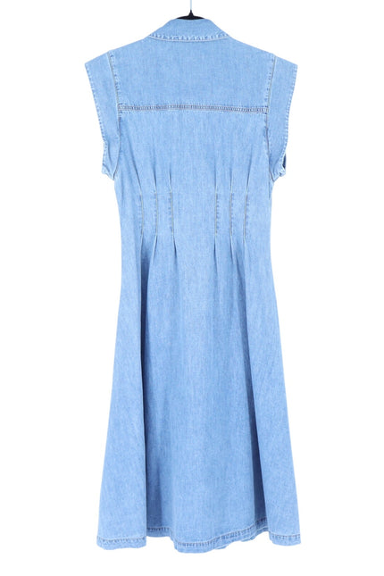 VERONICA BEARD Ruben Midi Dress Pebble Stone Denim Button Front Women's 10
