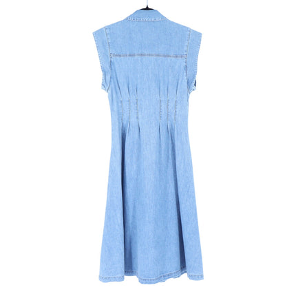VERONICA BEARD Ruben Midi Dress Pebble Stone Denim Button Front Women's 10