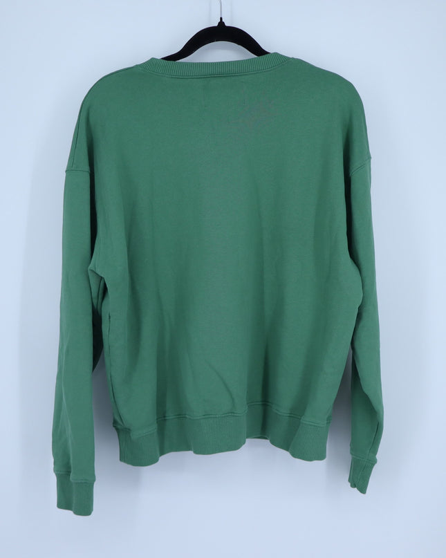 Lingua Franca Madam President Sweatshirt Green French Terry Pullover Women's L