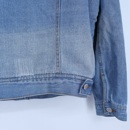 Jade & Ivory Sherpa Denim Jacket Blue Hannah Wash NWT Trucker Women's M