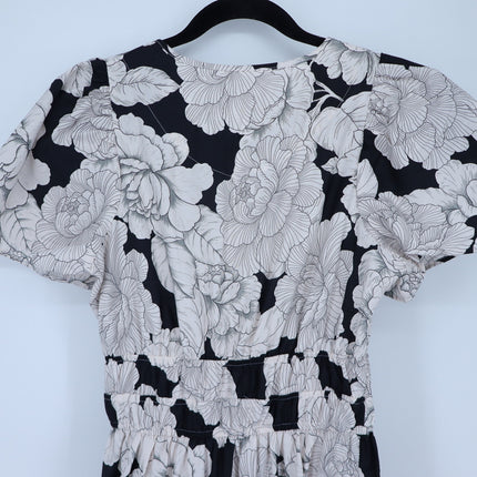 By Anthropologie Somerset Maxi Dress Floral Light Sand NWT Popover Women's XS