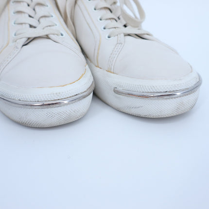ALEXANDER WANG Pia Leather Sneakers White Low Top Lace Up Women's 38/US 8