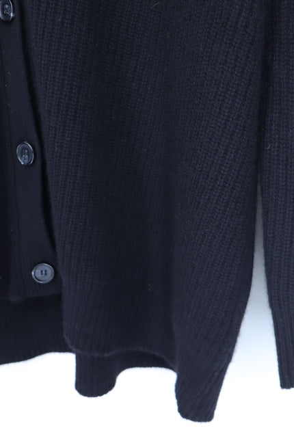 JENNI KAYNE 100% Cashmere Cocoon Cardigan Black Long Sleeve Women's M