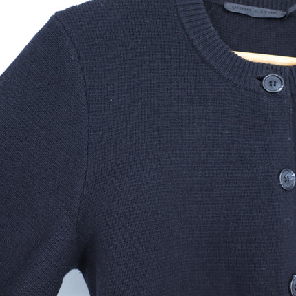 Jenni Kayne Cooper Cardigan Black Wool Cashmere Wide Long Sleeve Women's M