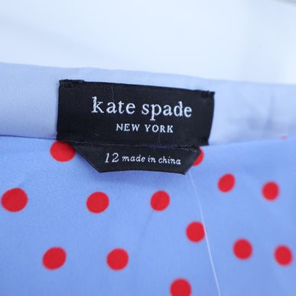 KATE SPADE Spring Time Dot Skirt NWT Midi Cosmic Zen Lavender Red Women's 12