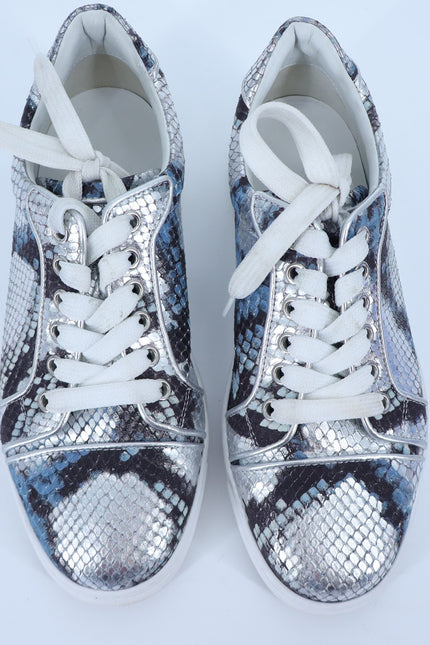 CHRISTIAN LOUBOUTIN Fun Vieira Orlato Sneaker Amazonia Silver Women's 36/US 6