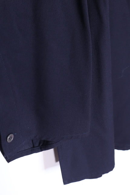 STUDIO NICHOLSON Volume Sleeve Shirt Navy Blue Popover Blouse Women's 3/US 10