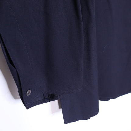 STUDIO NICHOLSON Volume Sleeve Shirt Navy Blue Popover Blouse Women's 3/US 10