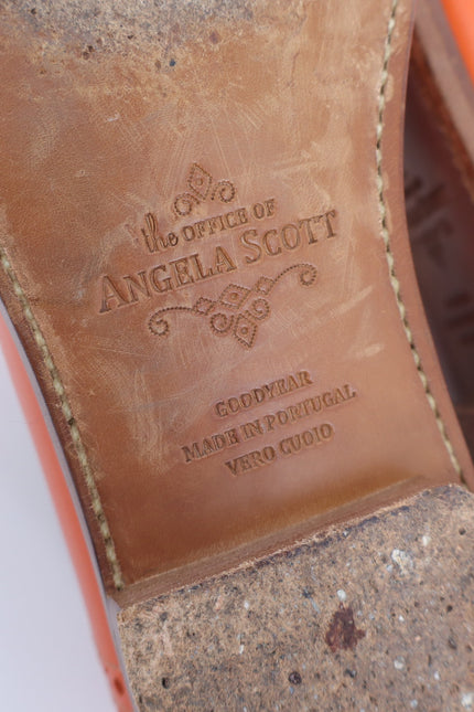 THE OFFICE OF ANGELA SCOTT Ms. Charlotte Orange Penny Loafers Women's 38.5/US8.5