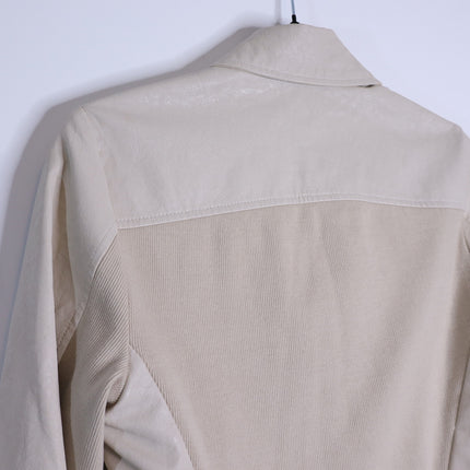 BY ANTHROPOLOGIE Marcail Faux Leather Anorak Jacket Beige Long Sleeve Women's S