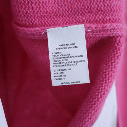 BROCHU WALKER Looker Layered V-Neck Sweater Pink Cashmere Pullover Women's S