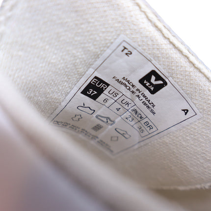 VEJA V 12 Low Top Leather Sneakers White Camel Lace Up Casual Women's 6