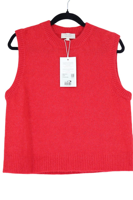 SEZANE Samuel Jumper Vest Red NWT Pullover Sleeveless Sweater Women's S