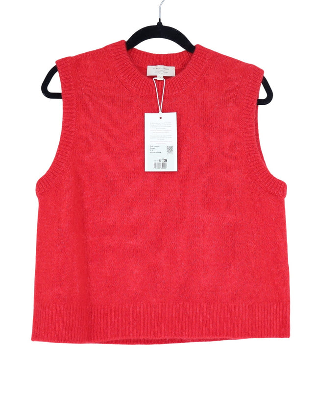 SEZANE Samuel Jumper Vest Red NWT Pullover Sleeveless Sweater Women's S