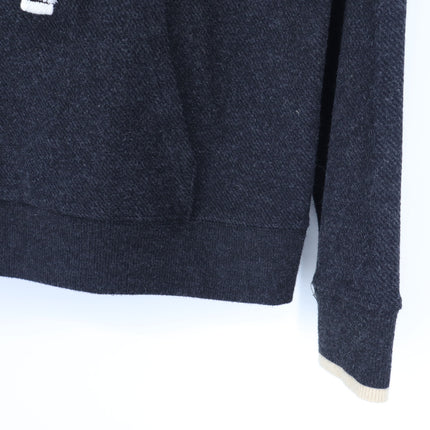 Faherty Legend Sweater Hoodie Heathered Black Twill Marled Pullover Women's S