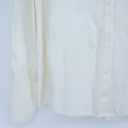BA&SH Betsey Chain Trim Shirt Ecru White Neck Button Up Blouse Women's 3/US L
