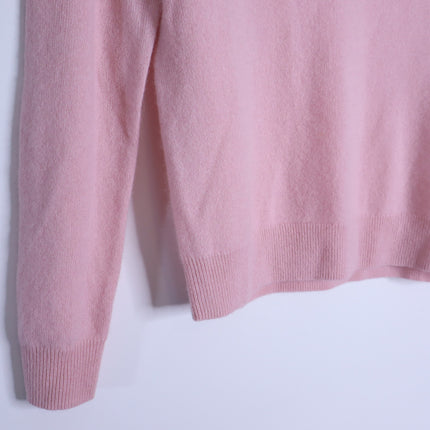TUCKERNUCK Cashmere V Neck Sweater Soft Pink Long Sleeve Women's M