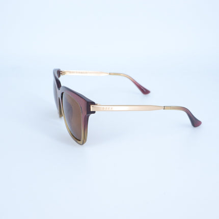 DIFF Bella Square Eye Sunglasses Taupe Ombre Crystal Brown Oversized Women's