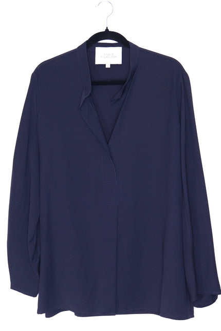 STUDIO NICHOLSON Volume Sleeve Shirt Navy Blue Popover Blouse Women's 3/US 10