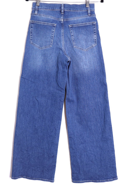 FRAME Le Slim Palazzo Jeans Drizzle Medium Wash Blue High Rise Women's 28