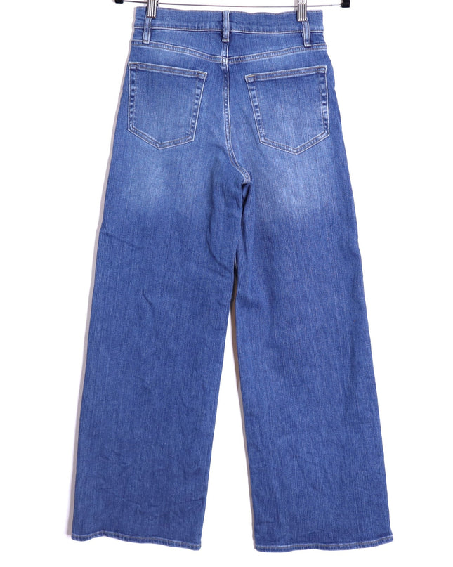 FRAME Le Slim Palazzo Jeans Drizzle Medium Wash Blue High Rise Women's 28
