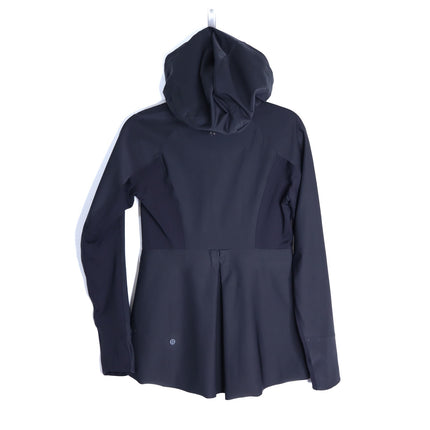LULULEMON Hooded Sleet Sprinter Jacket Black Softshell Full Zip Women's 4