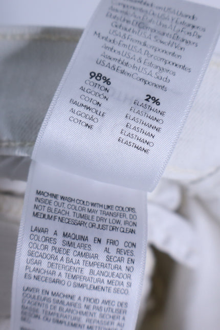 MOTHER The Insider Crop Step Fray Jeans Whipping The Racer White Women's 29