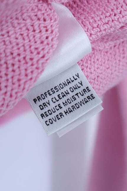 ST. JOHN SPORT Hooded Zip Up Sweater Santana Knit Track Suit Pink Women's L
