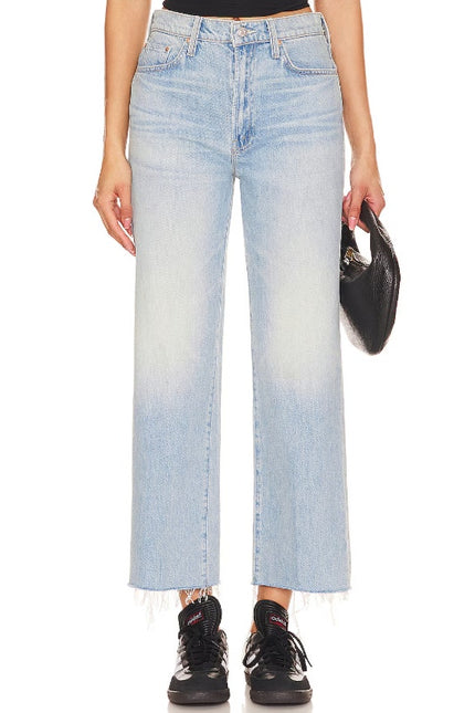 MOTHER The Rambler Jean I'm With The Band Blue Zip Ankle Fray Women's 25