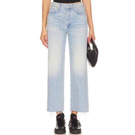 MOTHER The Rambler Jean I'm With The Band Blue Zip Ankle Fray Women's 25
