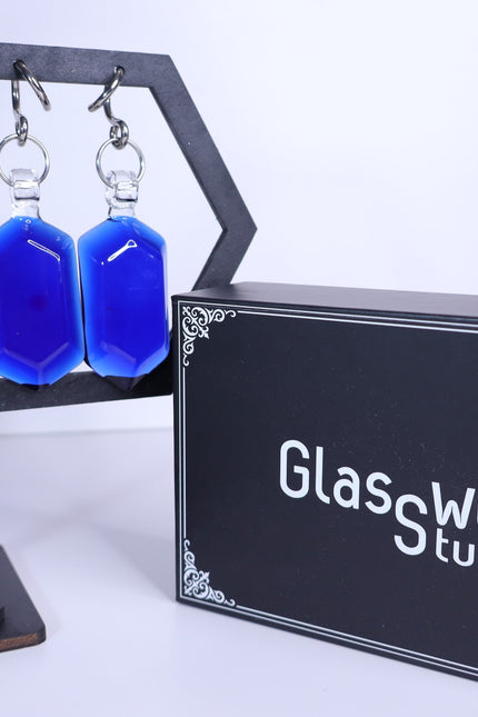 GLASSWEAR STUDIOS Handmade Cobalt Blue Rupee Weights 10g/2.5mm Hangers