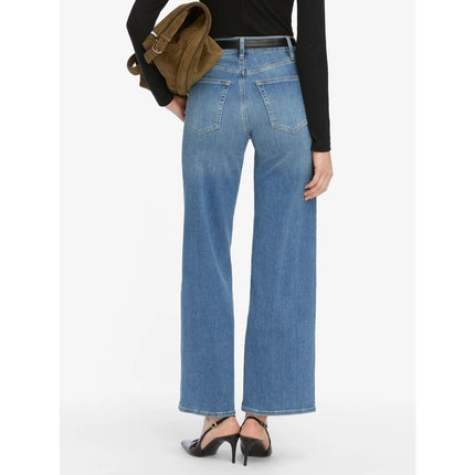 FRAME Le Slim Palazzo Jeans Drizzle Medium Wash Blue High Rise Women's 28