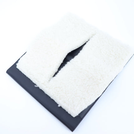 Jil Sander Envelope Clutch Shearling and Leather Bag Quiet Luxury Minimalist