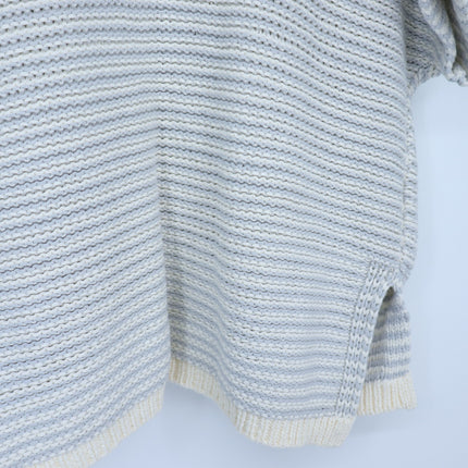 Madewell Curl Up Knit Cardigan Sweater Gray White NWT Open Front Women's XS