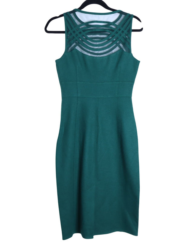 SUSANA MONACO NWT Wool Blend Sheath Mini Dress Malachite Green Women's 4