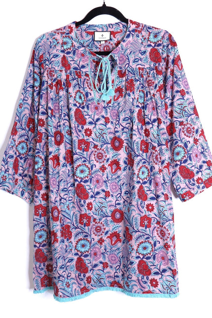 TUCKERNUCK Mauve and Rose Wildflower Bondi Coverup Beachwear Women's S