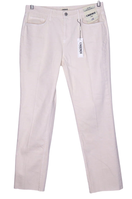 L'AGENCE NEW Milana Low Rise Stovepipe Straight Jeans French Vanilla Women's 28