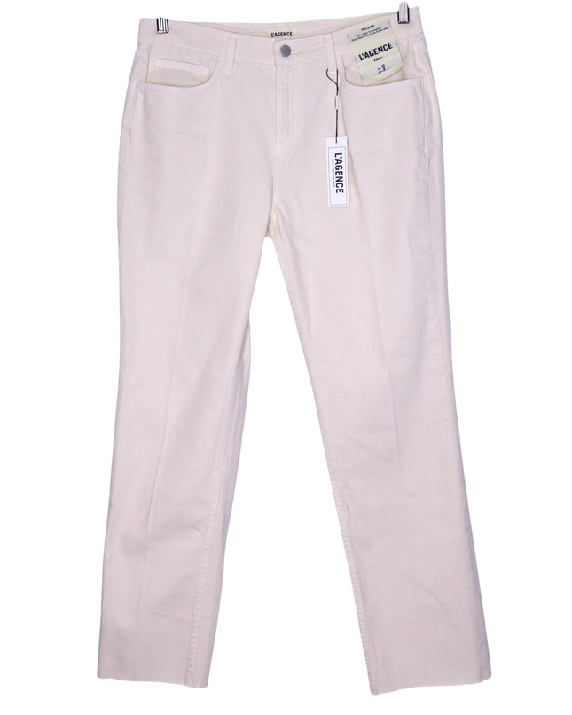 L'AGENCE Milana Stovepipe Straight Jeans NWT French Vanilla Low Rise Women's 28