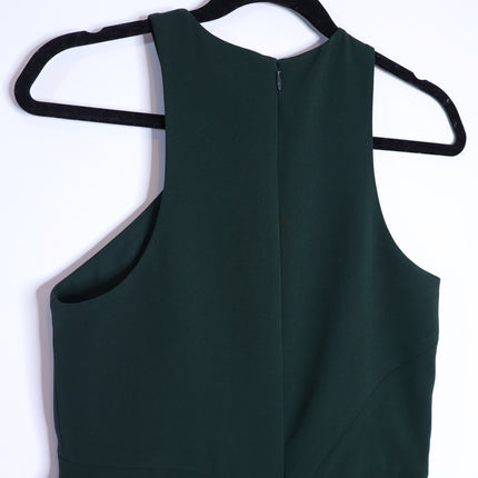 Reiss Gabriella Ruffled Maxi Dress Green Slash Detail Sleeveless Women's 4