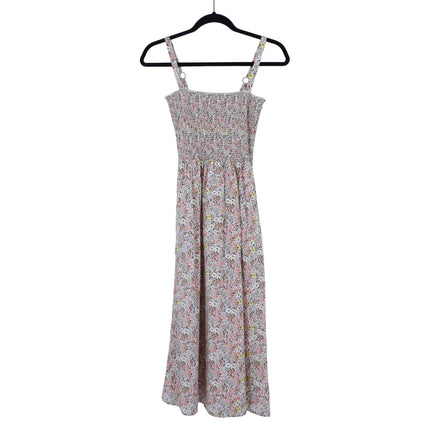 Nation Ltd Embry Midi Dress Dear Abby Floral Smocked Strappy Sleeve Women's XS