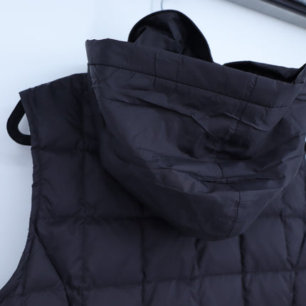 Ciao Milano Celia Goose Down Vest Black Hooded Puffer Sleeveless Women's L