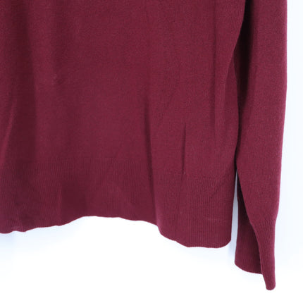 J. Crew 100% Cashmere Crewneck Sweater Burgundy Classic Fit Women's M