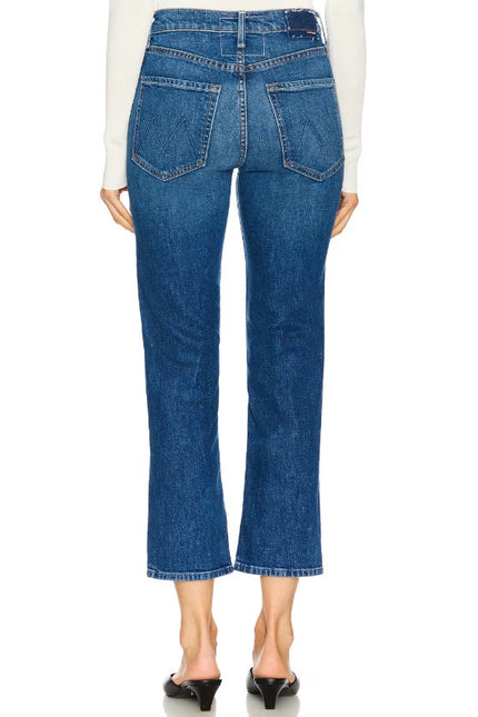 MOTHER The Tomcat Straight Ankle Jeans Rugby Rodeo Blue Women's 25