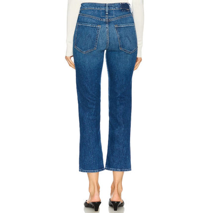 MOTHER The Tomcat Straight Ankle Jeans Rugby Rodeo Blue Women's 25