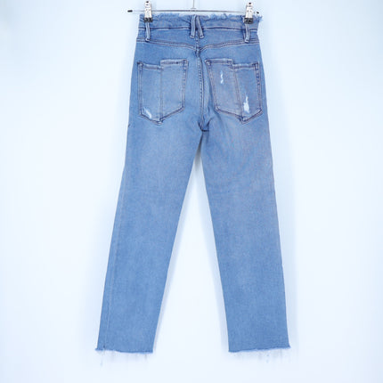 Good American Good Legs Straight Jeans Blue 449 Mid Rise Stretch Women's 0/25